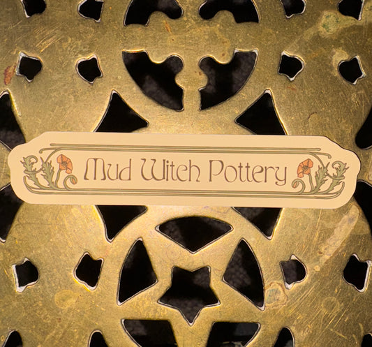Mud Witch Pottery Vinyl Sticker